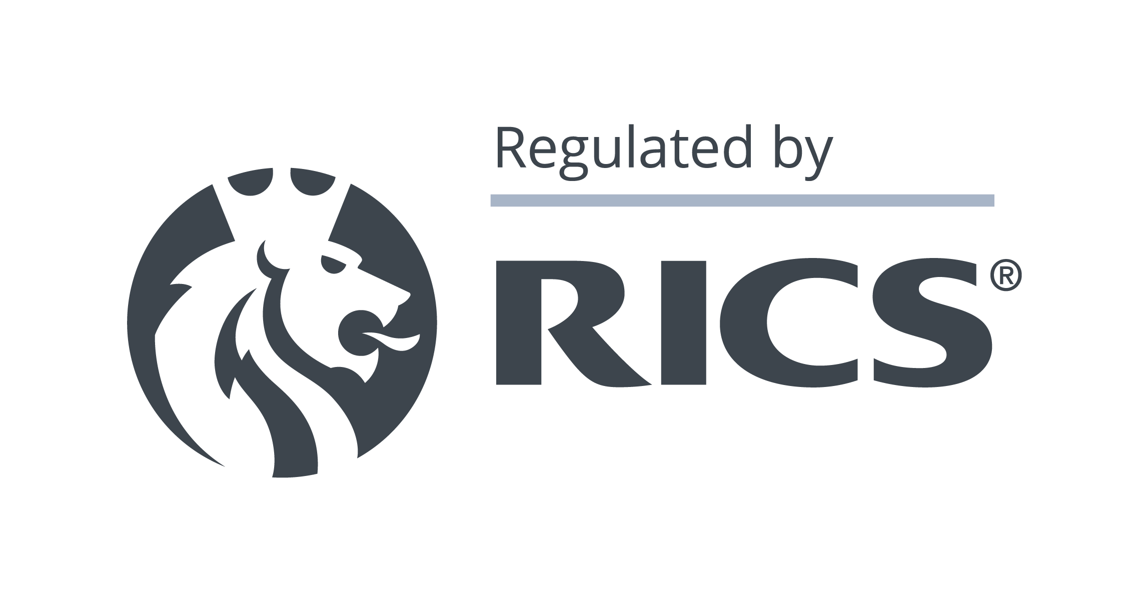RICS logo featuring a crowned lion head and the text "Regulated by RICS".